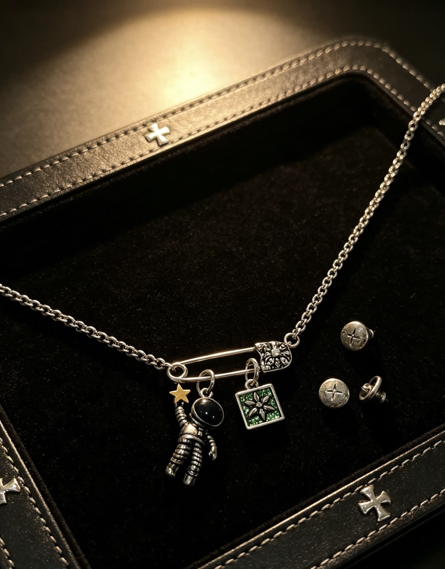 Chrome Hearts Space Explorer Charm Necklace